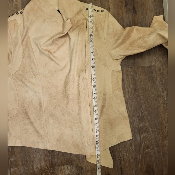 Shyanne (Light Tan) Faux Suede Embroidered Jacket Size Medium - Picture 11 of 12
